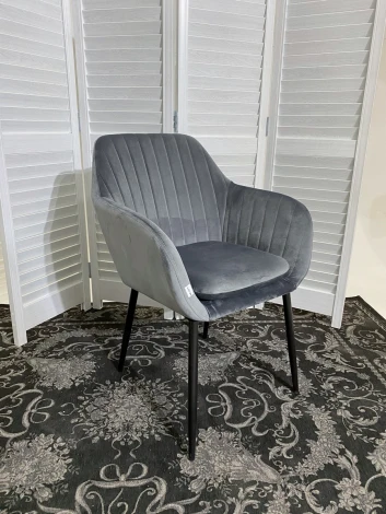 Стул ALABAMA BLUVEL-14 GREY, велюр