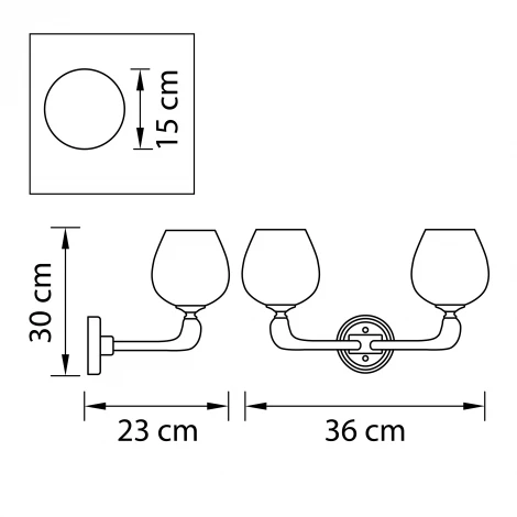 Бра Osgona Delta 706622 (220V, шарики)