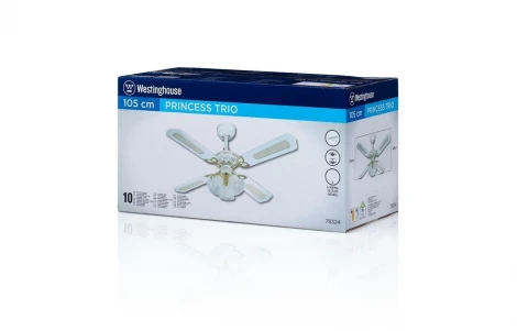 Потолочная люстра Westinghouse Princess Trio White 78324WES