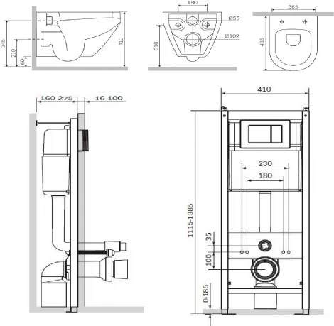 Комплект AM.PM Spirit V2.0 IS301.701700
