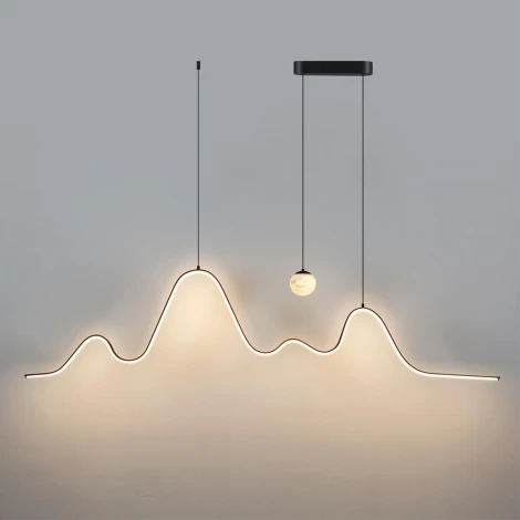 Подвесной светильник Odeon Light Moonlight 7181/37L черный/алебастр/металл IP20 LED 37W 2600Лм 3000K 120° 220V