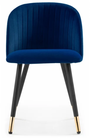 Стул Woodville на металлокаркасе Gabi dark blue / black / gold 15349