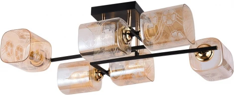 Потолочная люстра на штанге Reluce 72108-0.3-06 BK+FGD (220V)