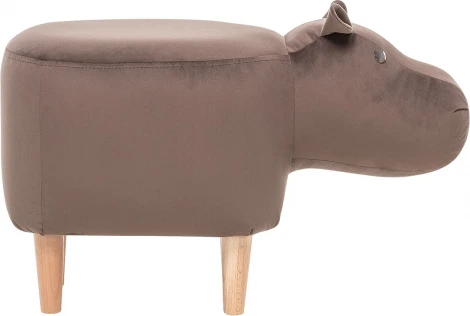 Пуф Leset Hippo COMBI (Фанера,Массив дерева,Велюр/Светло-коричневый) арт.2500000103476