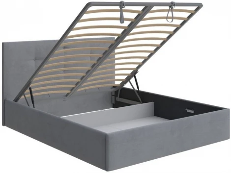 PROxSON Кровать Mono с бельевым ящиком (Ткань: Велюр Ultra Осенний туман) 160x200