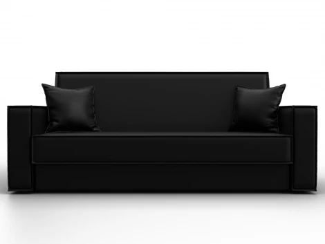 Диван-книжка Куба (ДСП,ЛДСП/Пластик/Экокожа/Черный) Лига Диванов 127452