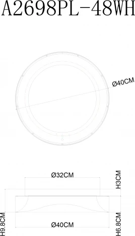 Потолочный светильник круглый Arte Lamp A2698PL-48WH (LED, 220V, круглые)