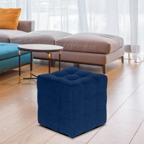Пуф Dreambag Лотос Синий Велюр 13212