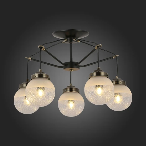 Потолочная люстра на штанге Evoluce Stricce SLE110302-05 (220V, шарики)