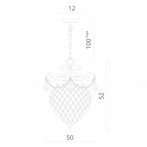 Подвесной светильник Divinare Reggia 1250/24 SP-3