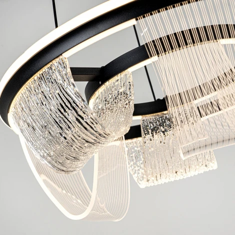 Подвесной светильник светодиодный с пультом с регулировкой цветовой температуры LED4U LED4U L7706-460 BK