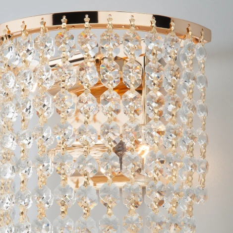 Настенный светильник Eurosvet 3102 3102/2 золото / прозрачный хрусталь