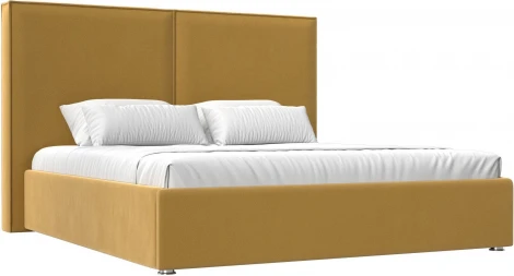 Кровать интерьерная Аура 200 (Желтый/Микровельвет) Лига Диванов арт.120560