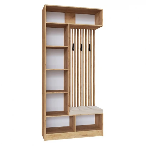 Мини-Прихожая ТЭКС Руэлла, Дуб крафт золотой, Белый