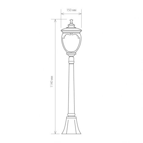 Наземный фонарь Elektrostandard Andromeda черное золото GLYF-8024F (220V, под старину, IP44)