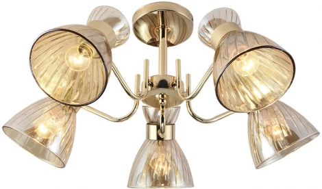 Потолочная люстра на штанге Seven Fires Aura SF3345/5C-FGD-AM