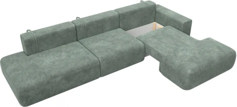 Диван угловой Лига-036 НПБ Модерн Лонг правый угол Лига Диванов (Велюр) арт.127746
