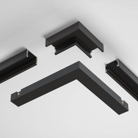 Угловой коннектор питания, черный Maytoni Accessories for tracks Basity TRA172CPC-1B (48V)