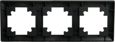 Рамка на 3 поста (черный) Stekker Катрин 39814