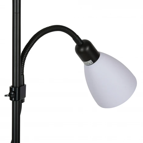 Торшер под лампу Е27 и Е14, 2х60W. Черный/Белый Uniel UML-T520 E27+E14 BLACK/WHITE