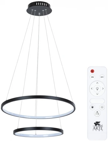 Подвесной светильник ярусный Arte Lamp Frodo A2197SP-2BK (LED, 220V, пульт управления, на тросе)