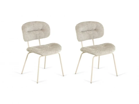 Комплект стульев Gigi 2 шт. ОГОГО Обстановочка! 966502 (Металл,Шенилл/Бежевый)