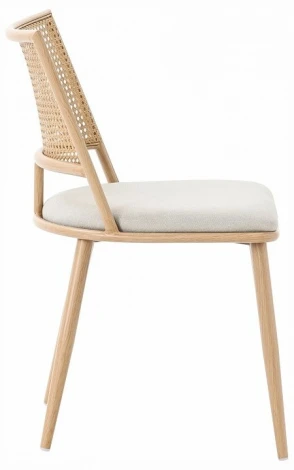 Стул Unity Echo Hesby (Бежевый,Черный/Металл,Ротанг,Велюр) арт.HSBI_DC2245_black