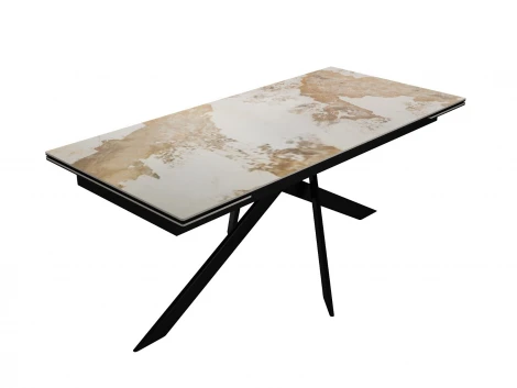 Стол DikLine EKX180, Керамика PANDORA глянец, опоры черные арт.00-00081101