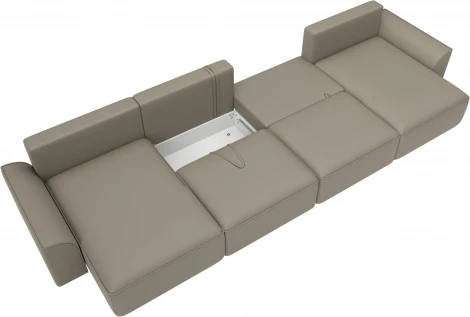 Диван п-образный Лига-048 НПБ лонг Лига Диванов (Экокожа) арт.128349