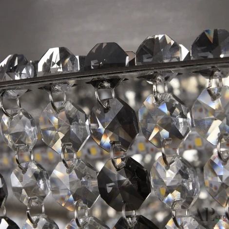 Потолочная люстра светодиодная APL LED Sicilia SH610.2.80.R.Ni.4000.Clear.731 (220V, хрусталь, круглые)