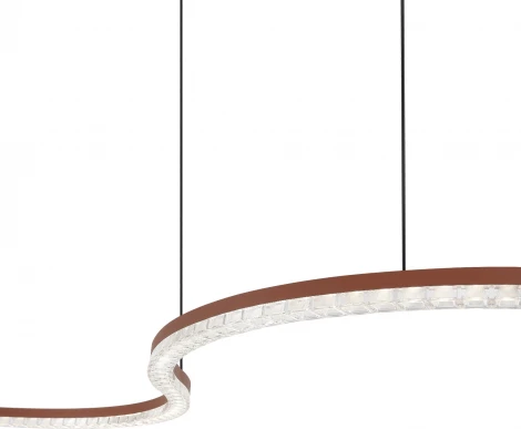 Подвесной светильник ST Luce SL1018 SL1018.603.01 терракотовый/прозрачный LED 1*65W 4000K (220V, на тросе)