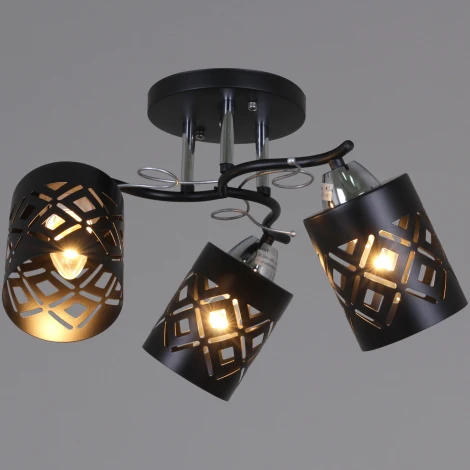 Потолочная люстра на штанге Reluce 08267-0.3-03 BK+CR (220V)