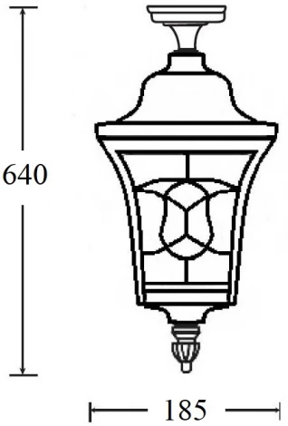 Потолочный светильник уличный Oasis Light VENECIA 2S 91805SA Bl (220V, фонарь, IP44)