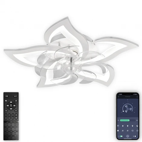 Потолочная люстра светодиодная с вентилятором Natali Kovaltseva Ledfan LED LAMPS 81487