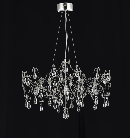 Подвесная люстра светодиодная с пультом и хрустальными подвесками Asfour MyFar Ileria MR2650-57P-50AD
