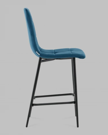 Стул полубарный Одди велюр синий Stool Group арт.УТ000041434