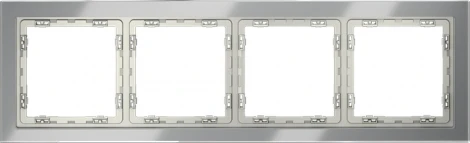 Рамка на 4 поста (сталь, стекло) Voltum S70 VLS110405