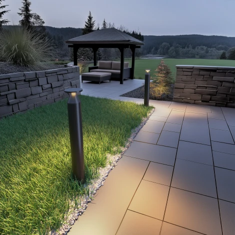 Наземный уличный светильник Odeon Light Coil 7119/12GLA черный/металл IP65 LED 12W 670Лм 3000K 120° 220V