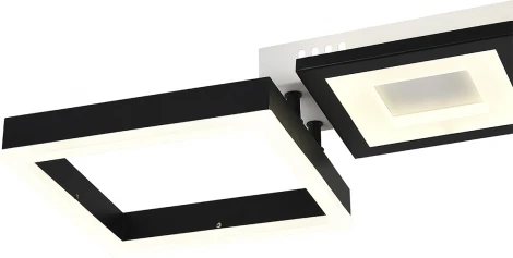 Потолочный светодиодный светильник с таймером Escada Scutum 10266/4LED 70Вт, с ПДУ, металл/акрил, черный (220V)