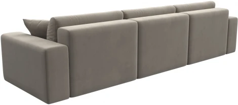 Диван прямой Лига-036 НПБ Классик Лонг (Бежевый/Микровельвет) Лига Диванов арт.121313