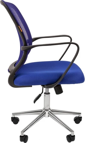 Компьютерное кресло CHAIRMAN 698 хром (Металл,Пластик,Ткань,Сетка/Синий)