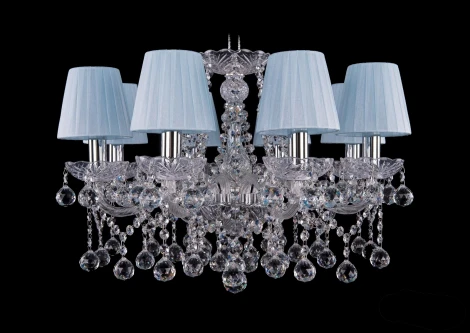 Подвесная люстра Bohemia 1413 1413/8/200/Ni/Balls/SH4 (220V, хрусталь, на цепи)