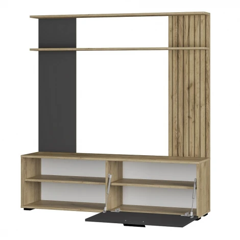 Стенка в гостиную БТС Мишель 1 ГС-05, Крафт;графит