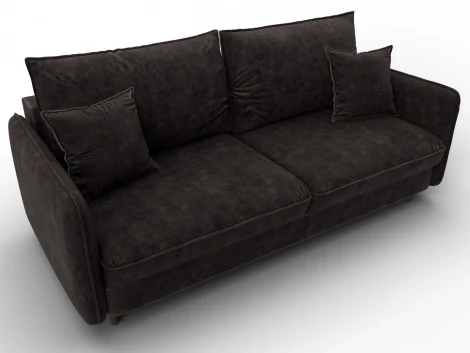 Диван прямой Лига-064 НПБ (ДСП/Дерево/Велюр/Коричневый) Лига Диванов 129625