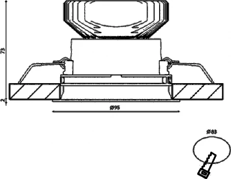 Точечный светильник встраиваемый светодиодный SWG COMBO-41-BL-WW (220V, круглые)