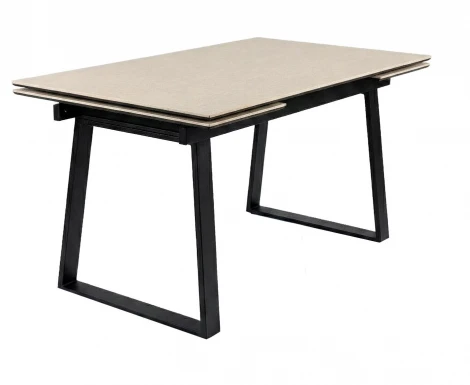 Стол DikLine DZ160 Текстиль бежевый/черные (2 уп.) 00-00084589