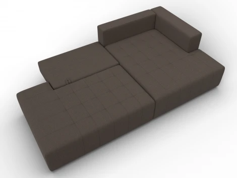 Диван угловой Лига-103 НПБ угол правый (ДСП,Брус,Фанера,Рогожка/Коричневый) Лига Диванов 134810