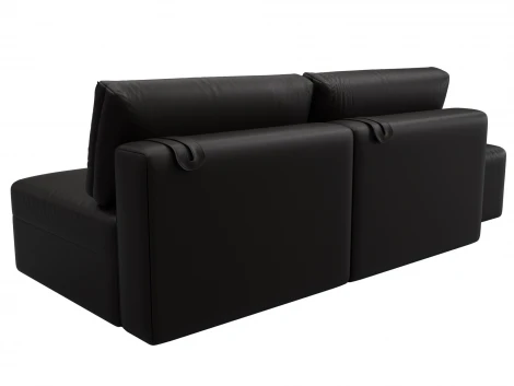 Диван прямой модульный с пуфом Лига-060 НПБ (ЛДСП,Брус,Фанера/Пластик/Экокожа/Коричневый) Лига Диванов 130053