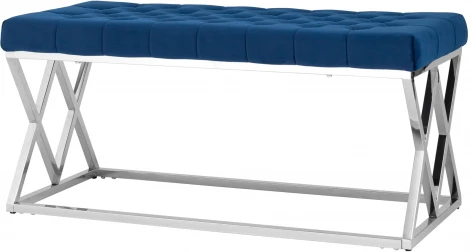 Банкетка Stool Group ИНСИГНИЯ велюр синий сталь серебро УТ000001484