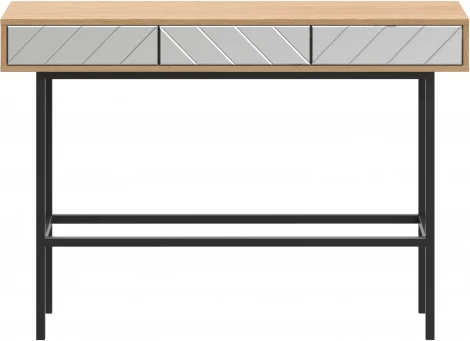 Стол консольный Boho ОГОГО (арт.769655), (ЛДСП,Металл,Зеркало/Серый,Дуб Корбридж)